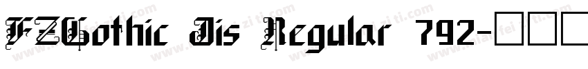 FZGothic Jis Regular 792字体转换
